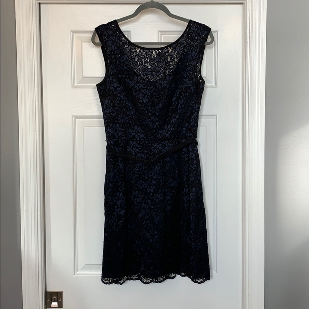 Black and Blue Lace Dress
